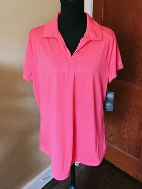 Nike Dri Fit Golf Pink Short-Sleeve Polo Top